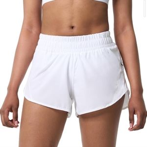 Aurefin Women's White Running Shorts Highrise Lined Sz. 4 NWT!